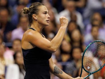 Sabalenka llegó a su segunda final del US Open en fila. EFE/C. Gunther