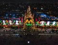 Las luces incluyen diseños representativos de los héroes que han participado en las principales batallas de la historia de México. X / @GobCDMX