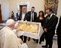 El Papa Francisco en la audiencia de bendicion del manto de la Virgen de Talpa. ESPECIAL/©VATICAN MEDIA.