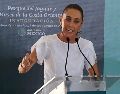 Claudia Sheinbaum en inauguración del parque del jaguar y el Museo de la Costa Oriente en Tulum, Quintana Roo.SUN