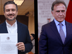 El suplente de Márquez (i) en el Senado es su padre, el exgobernador de Veracruz Miguel Ángel Yunes Linares (d), cuya familia ha sido señalada en múltiples ocasiones por irregularidades y presuntos actos de corrupción. SUN / NTX / ARCHIVO