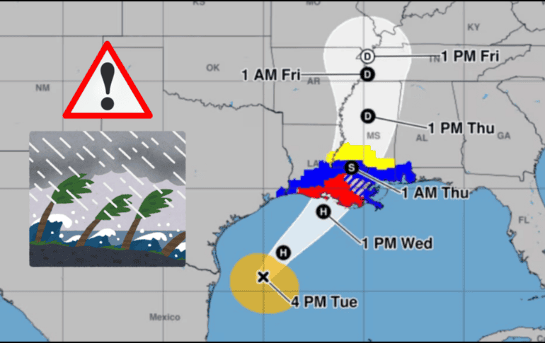 Francine es el cuarto huracán de la actual temporada atlántica, precedido por Beryl, Debby y Ernesto.  X / @NHC_Atlantic