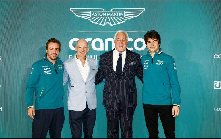 El objetivo de Aston Martin con Newey (segundo de izq. a der.) será tener un coche campeón. ESPECIAL/Aston Martin F1 Team