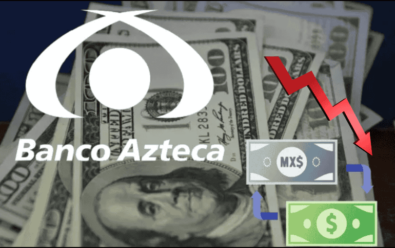 Así se cotiza el dólar el día de hoy miércoles 11de septiembre de 2024 en Banco Azteca. ESPECIAL/ CANVA