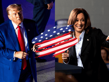 Kamala Harris y Donald Trump se estrecharon la mano fraternalmente en homenaje a las víctimas del 11-S y mantuvieron una breve conversación. EFE/ ARCHIVO/ ESPECIAL/ CANVA