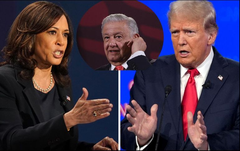 López Obrador celebró que en el debate entre los candidatos presidenciales de Estados Unidos, Kamala Harris y Donald Trump trataron con respeto a México. AP/ SUN/ ARCHIVO