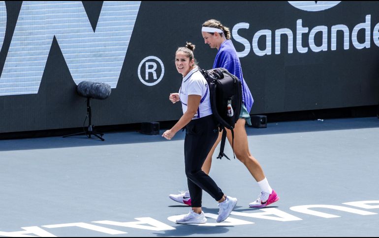 Aclamada por la afición tapatía al deporte blanco, Victoria Azarenka vive un difícil debut en el Guadalajara Open AKRON. EL INFORMADOR / A. Navarro