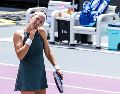 Aclamada por la afición tapatía, Victoria Azarenka vivió un difícil debut en el Guadalajara Open AKRON. EL INFORMADOR / A. Navarro