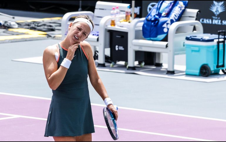 Aclamada por la afición tapatía, Victoria Azarenka vivió un difícil debut en el Guadalajara Open AKRON. EL INFORMADOR / A. Navarro