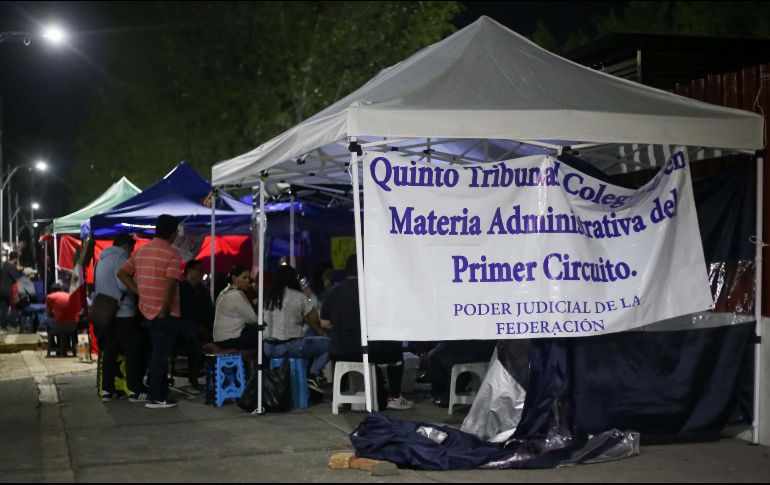 Trabajadores del Poder Judicial mantienen el plantón desde el 3 de septiembre. SUN/L. Camacho