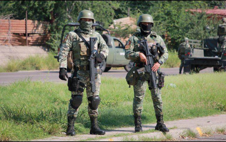 Militares en las calles de Culiacán, Sinaloa. AFP / I. Medina