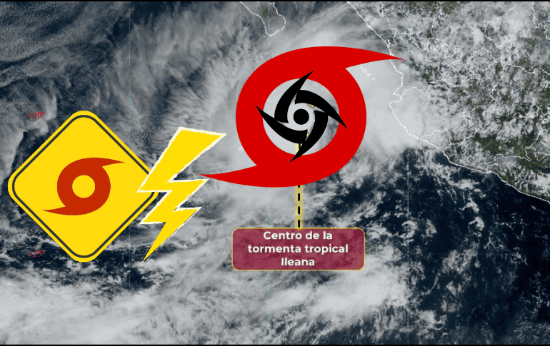 El SMN confirmó la formación de la tormenta tropical “Ileana” a partir de la depresión tropical Nueve-E, la cual se formó frente a las costas de Jalisco. SERVICIO METEOROLÓGICO NACIONAL/ smn.conagua.gob.mx/ ESPECIAL/ CANVA