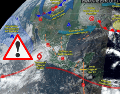 Las precipitaciones que ocasione la llegada de "Ileana" podrían venir acompañadas con descargas eléctricas y generar deslaves. X / @conagua_clima / Canva