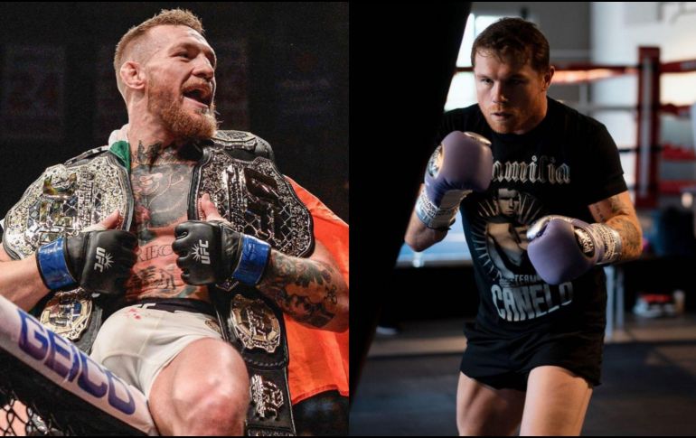 El actual campeón supermediano del CMB, AMB y OMB incluso tiene la confianza de que sería él quien tendría el dominio de la pelea. Instagram/ @thenotoriousmma, @canelo.