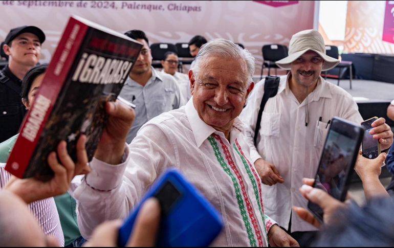 La presidenta electa Claudia Sheinbaum recordó que la morada del presidente Andrés Manuel López Obrador será Palenque. SUN/ /H. Salvador.