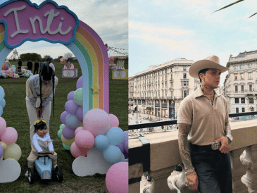 Aunque solo se aprecia la silueta, los internautas se han apresurado en confirmar que se trata de Christian cargando a su hija mientras la celebran al lado de su madre Cazzu. 
 INSTAGRAM/nodal/cazzu