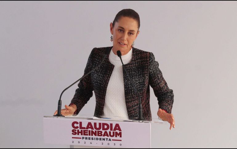 La presidenta electa, Claudia Sheinbaum, ofrece conferencia de prensa en su casa de transición. Martes 17 septiembre 2024. SUN/Francisco Rodríguez.