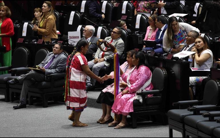 La reforma para los derechos de las comunidades originarias y afromexicanas forma parte de un paquete de 20 iniciativas presentadas por López Obrador. SUN/D. Sánchez.