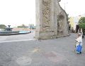 Material desprendido de los  arcos de Zapopan en el temblor del 11 de mayo de 2016. EL INFORMADOR/Archivo