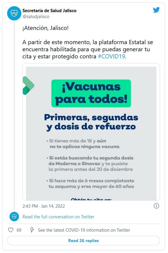 Mi vacuna Jalisco: Habilitan plataforma para inmunizar a rezagados | El  Informador