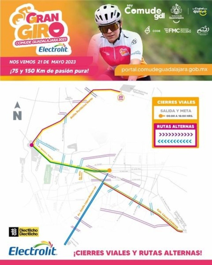 Gran Giro 2023 Toma nota, habrá cierres viales en la Metrópoli este