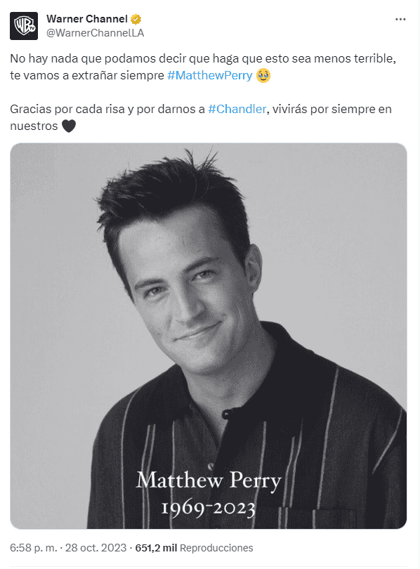 Matthew Perry solo incluyó a esta protagonista de Friends en los  agradecimientos de su libro