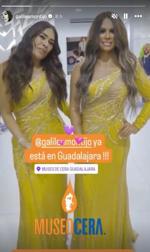  Galilea se mostró feliz por su réplica de cera. INSTAGRAM / GalileaMontijo