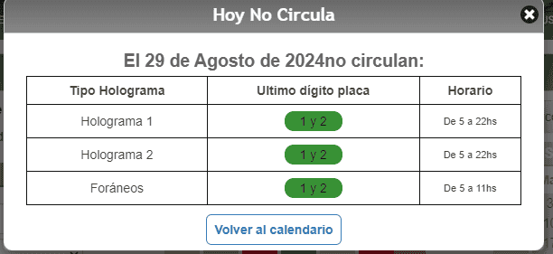  Estos autos son los que deberán descansar mañana. CORTESÍA / Hoy No Circula.