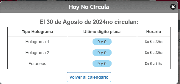  Estos autos son los que deberán descansar mañana. CORTESÍA / Hoy No Circula. 