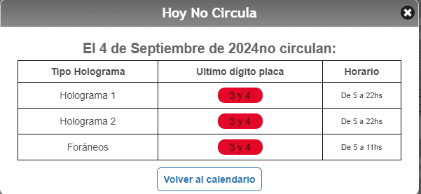  Estos autos son los que deberán descansar mañana. CORTESÍA / Hoy No Circula.