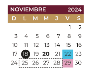 Se suspenderán clases para estudiantes de nivel básico en el mes de noviembre. CALENDARIO ESCOLAR SEP/  ESPECIAL